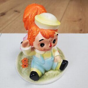 Vintage RAGGEDY ANN & ANDY Music Box TOP ONLY Replacement Japan This Old Man